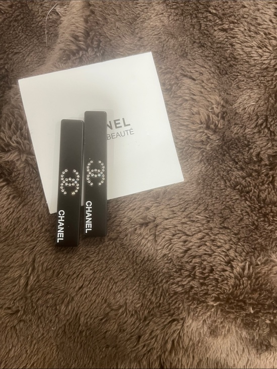 CHANEL Other - CHANEL Black Lipstick Duo with Crystal CC Logos